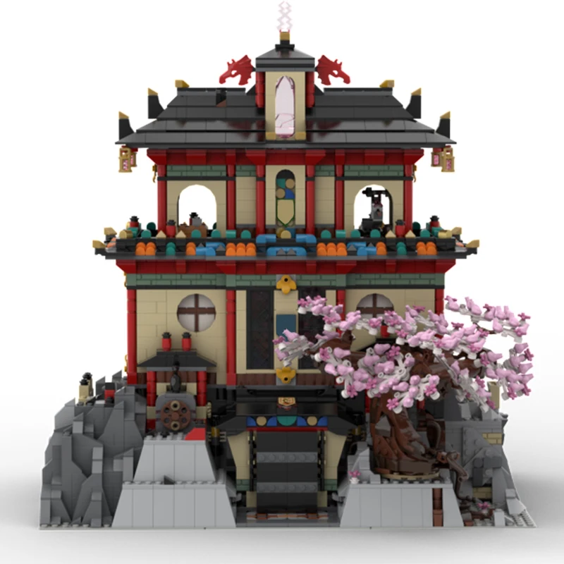 

3854 шт. MOC Dragon Fortress Reborn Adventurers, строительные блоки, рождественский подарок, игрушка для развития терпения и концентрации