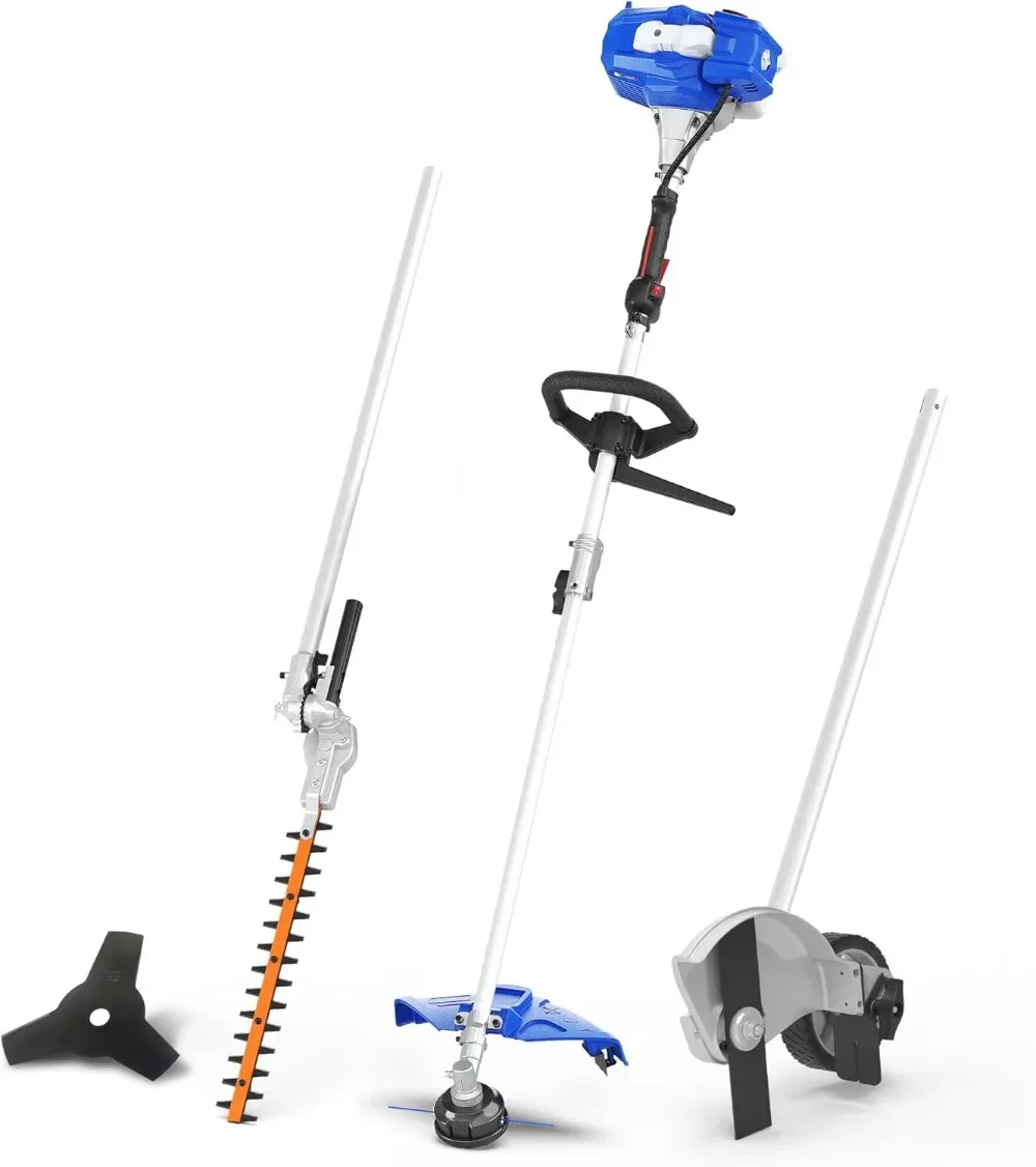 

26cc Weed Wacker Gas Powered, 4 in 1, Brush Cutter Blade, Multi Yard Care Tools, Rubber Handle & Shoulder Strap Included