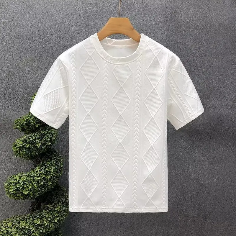 Summer Short-sleeved T-shirt Men's 2026 New Short-sleeved Men's High-end Slim-fit Bottoming Shirt