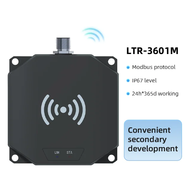 Lector RFID Industrial HF RFID 13,56 MHz Modbus con modo de funcionamiento múltiple IP67 lector RFID Industrial de grado Industrial