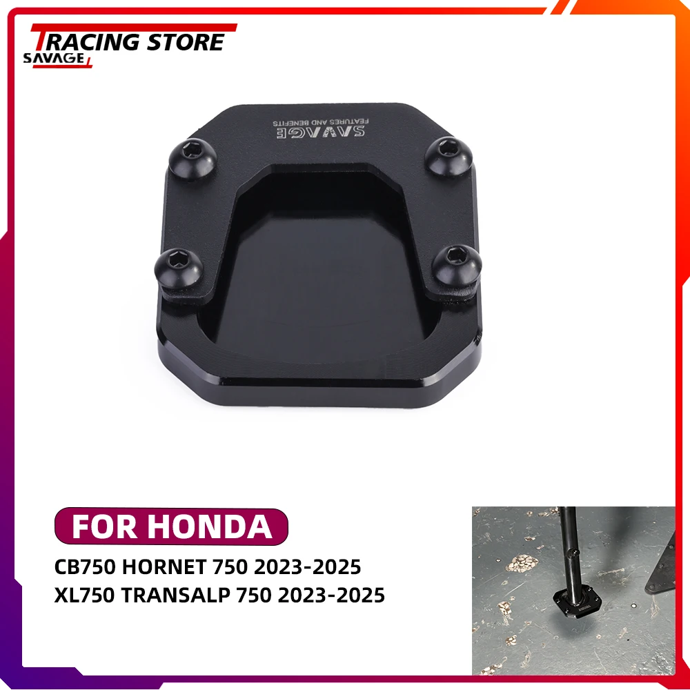 

2025 Motorycle Kickstand Extension Plate For Honda CB750 Hornet XL750 Transalp 750 Kick Stand Enlarger Foot Pads Side Stand 750