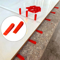 100Pcs/Pack Reusable Tile Leveling System Spacers Positioning Clips Wedge For Wall Floor Ceramic Gap Fixing Construction Tools
