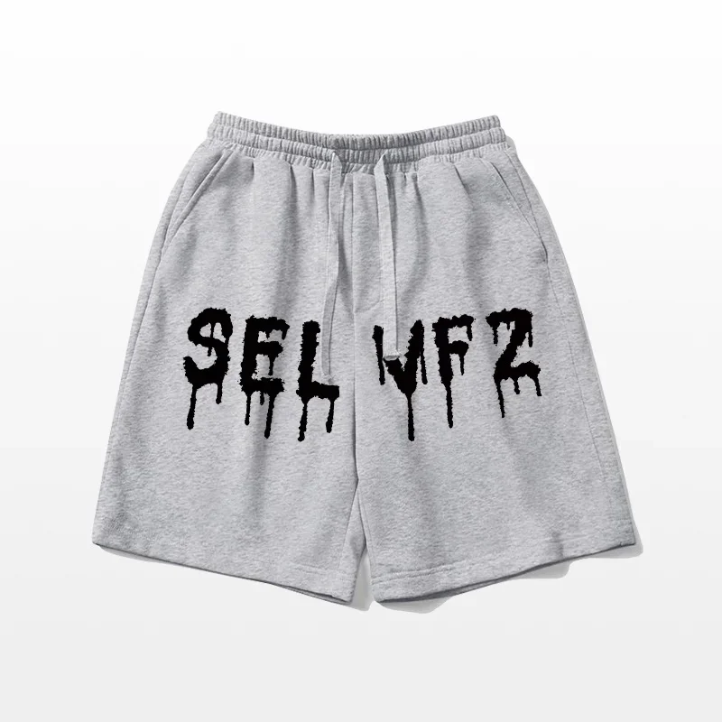 

Лето 2022, шорты на шнурке с буквенным принтом для мужчин, фитнес, спорт, баскетбол, мешковатые бермуды, новые винтажные шорты для американского спортзала Y2K