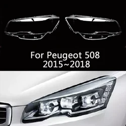 Headlight Cover For Peugeot 508 2015~2018 Headlamp Lens Car Lights Glass Replacement Front Auto Shell