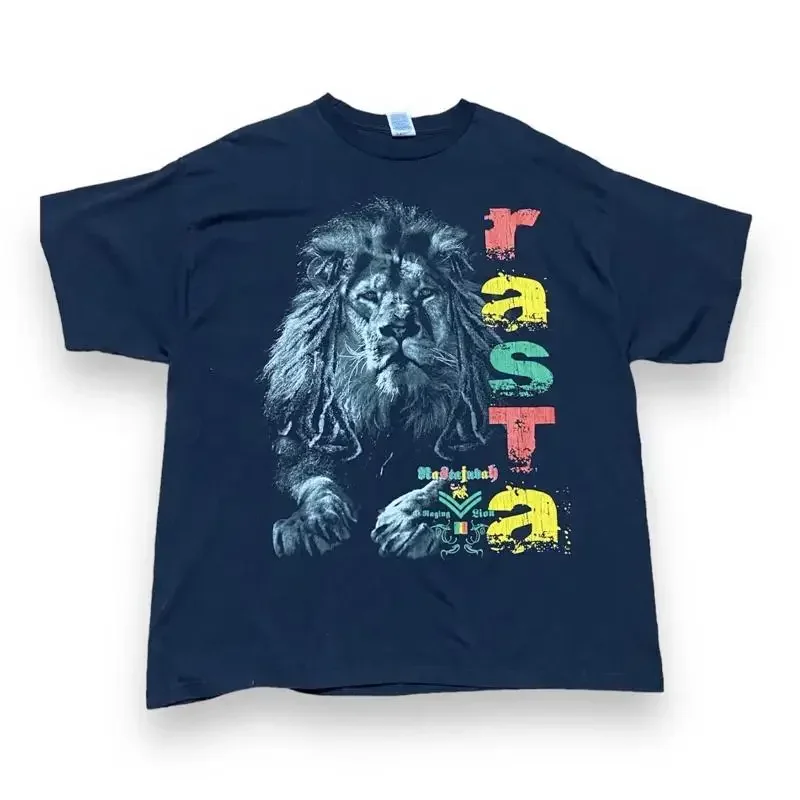 Vintage Emperor Haile Selassie I Rastafari King of Kings Rasta Sz XXL Rap T Shirt