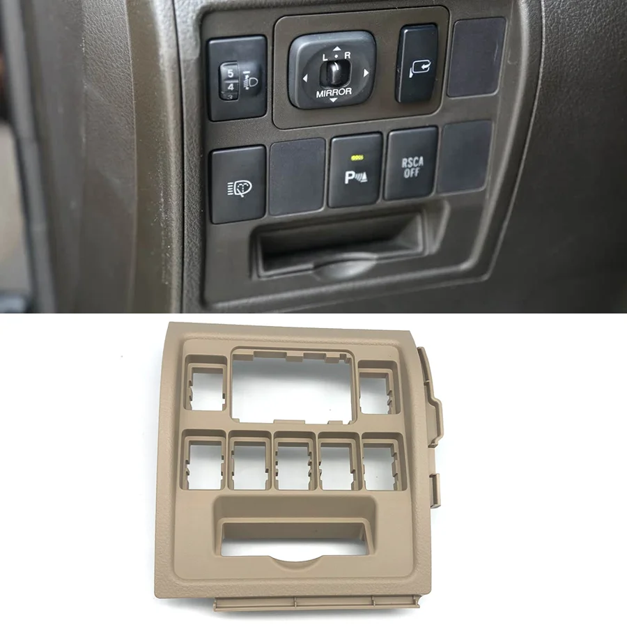 

Wooeight 1Pc Dashboard Switch Hole Base Frame Dash Fascia Panel For Toyota Land Cruiser LC200 2018-2021 LHD Car Accessories