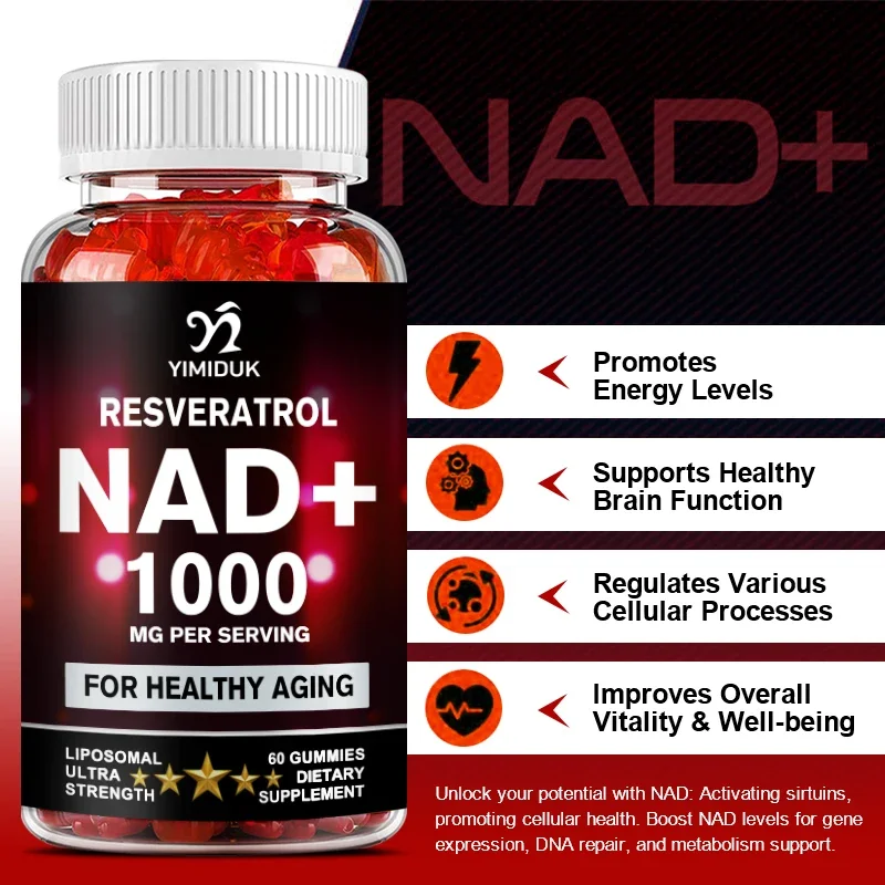 NAD Supplements - Anti-aging, Detoxification - Helps Boost Energy, Promotes Cell and Skin Health, Promotes Blood Circulation