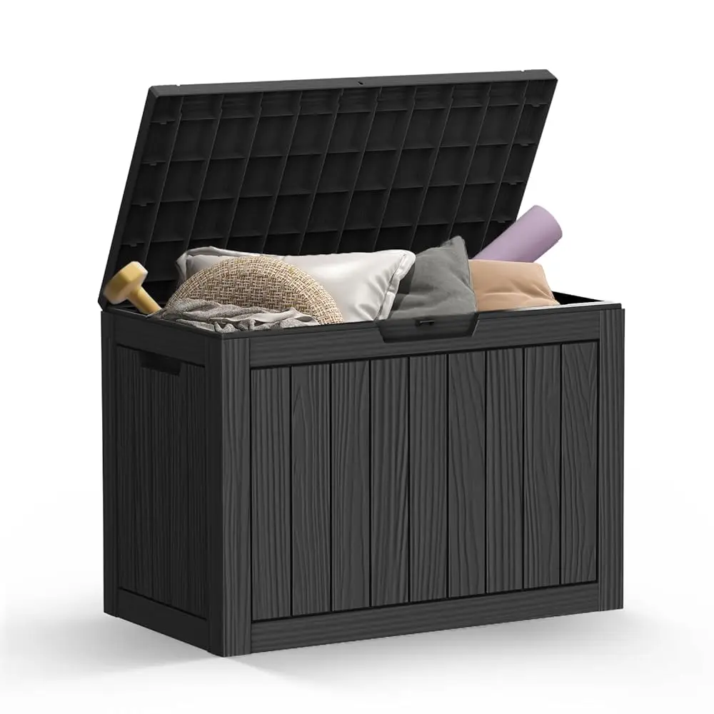 

45 Gallon Outdoor Storage Box, Resin De Box Waterproof, Storage Chest For Outside Patio Furniture Cushions, Pool Supplies,