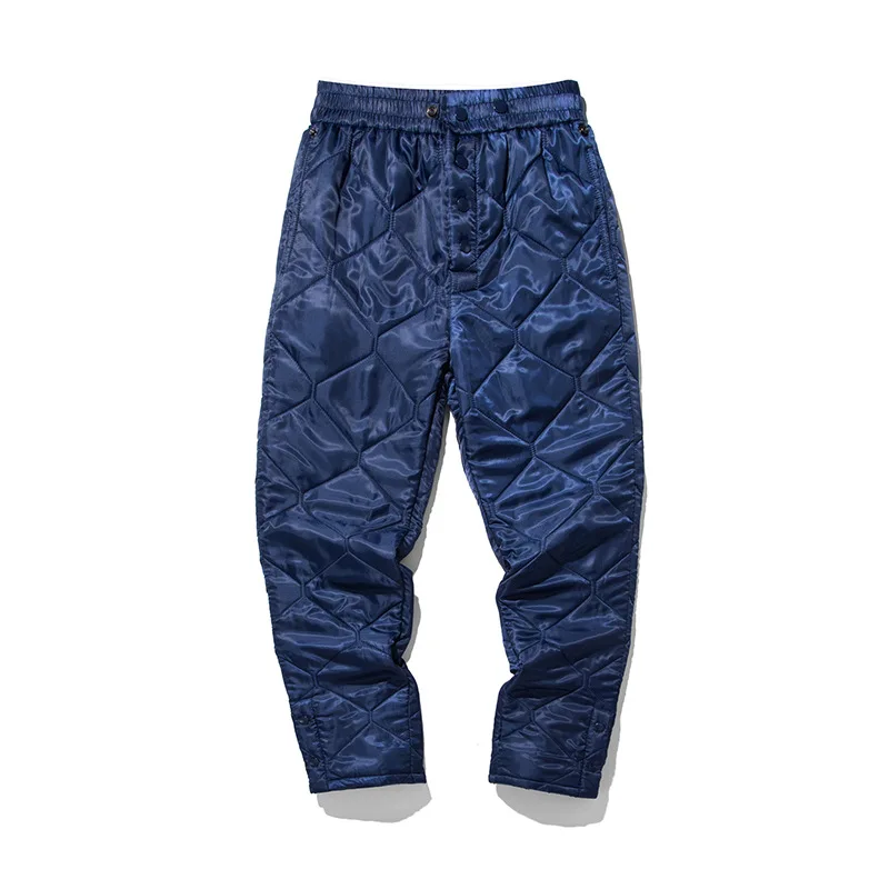 OK3904 Winter Fashion America Style High Quality Men's Cotton Padded Pants Outdoor Quilting Seam Comfortable Warm Trouser Male