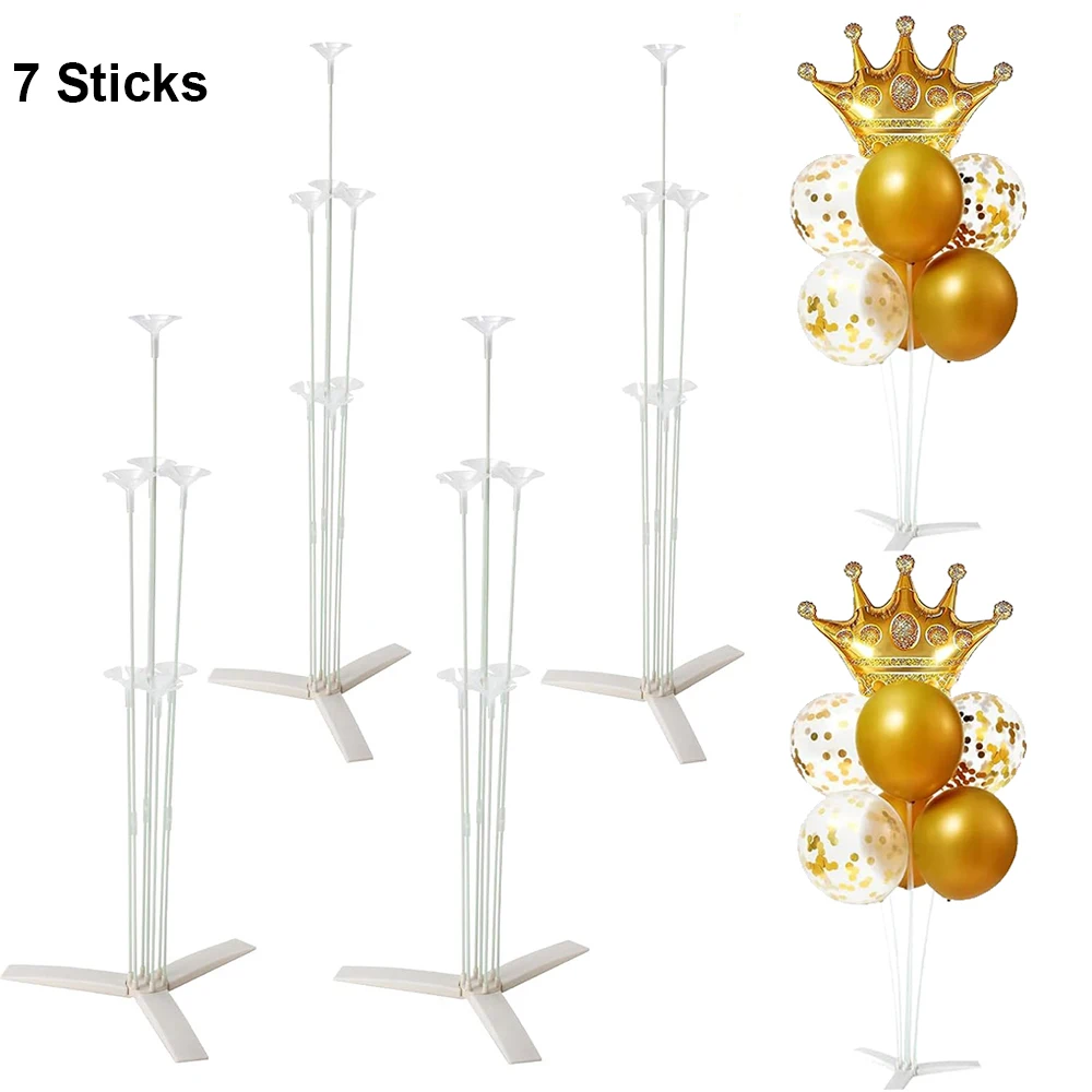 1-5Set Balloon Stand Kit Table Balloon Centerpiece Stand Balloon 7 Sticks Holder Birthday Wedding Anniversary Party Decorations