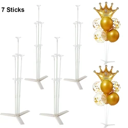 1-5Set Balloon Stand Kit Table Balloon Centerpiece Stand Balloon 7 Sticks Holder Birthday Wedding Anniversary Party Decorations