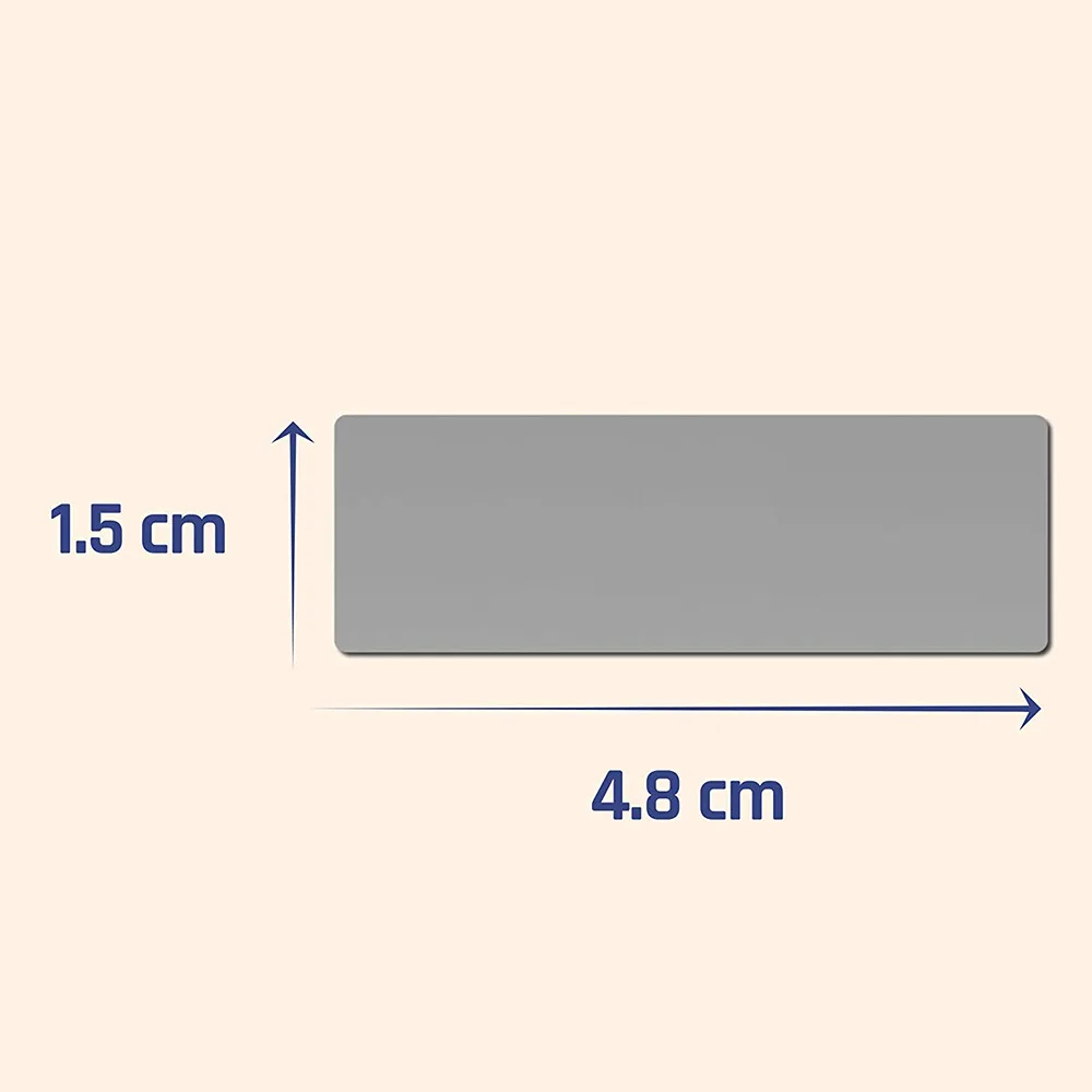 100pcs/ Pack Rectangle Scratch Off Stickers Labels, 1.9 X 0.6 Inch