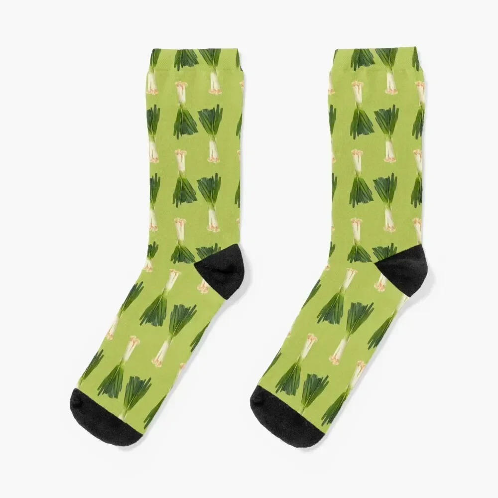 

LEEK Pattern Socks floral ankle set colored Socks For Man Women's