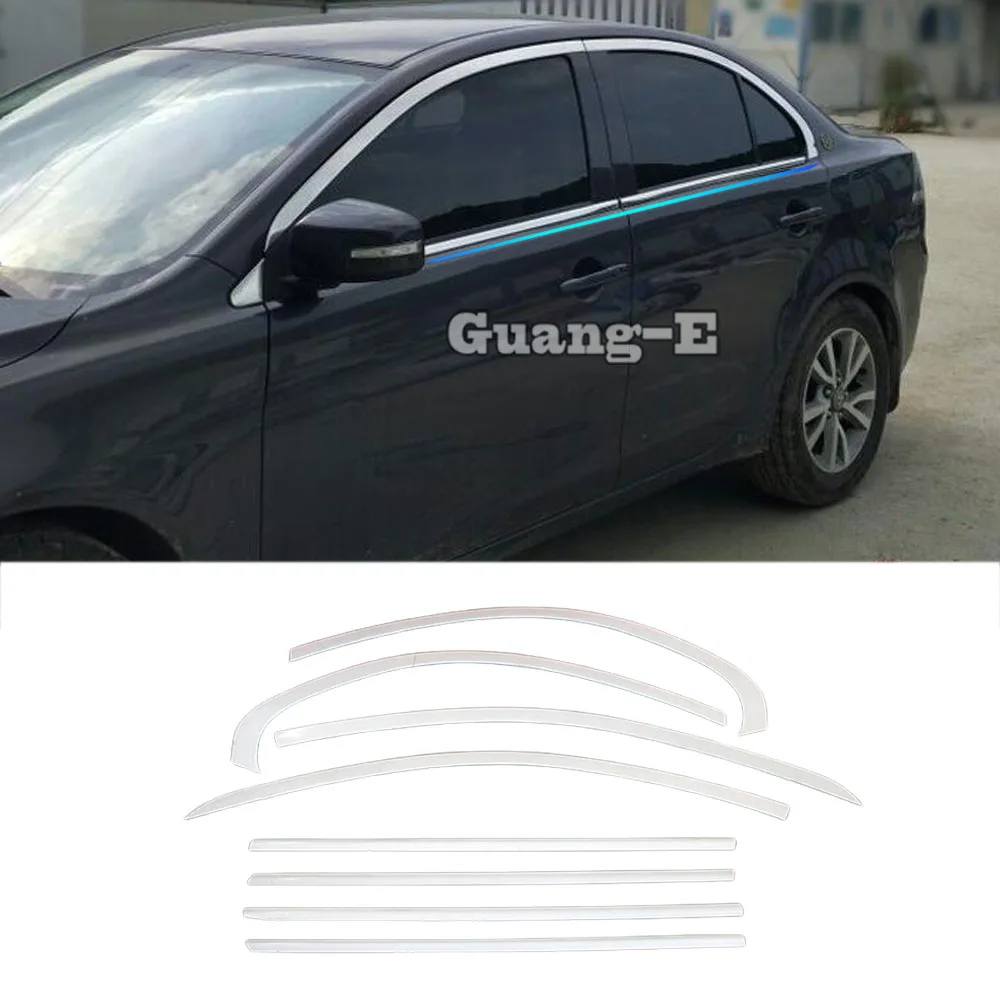 Cover Stick Stainless Steel Glass Window Garnish Pillar Trim For Mitsubishi Lancer EX 2010 2011 2012 2013 2014 2015 2016 2017