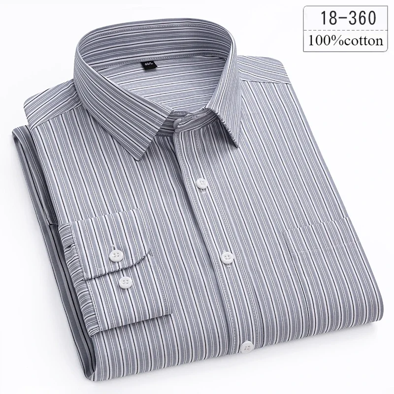 New in shirt hight quality 100%cotton thin long-sleeve shirts for men slim fit casual shirt soft plaid striped elegants clothes