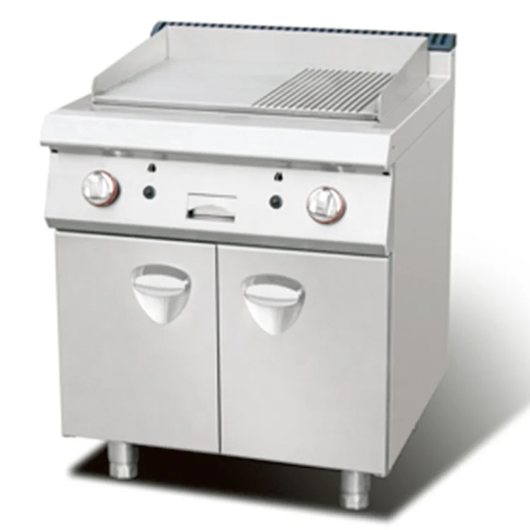 CE Commercial Kitchen Equipment Stainless Steel 700mm Grill Gas Griddle