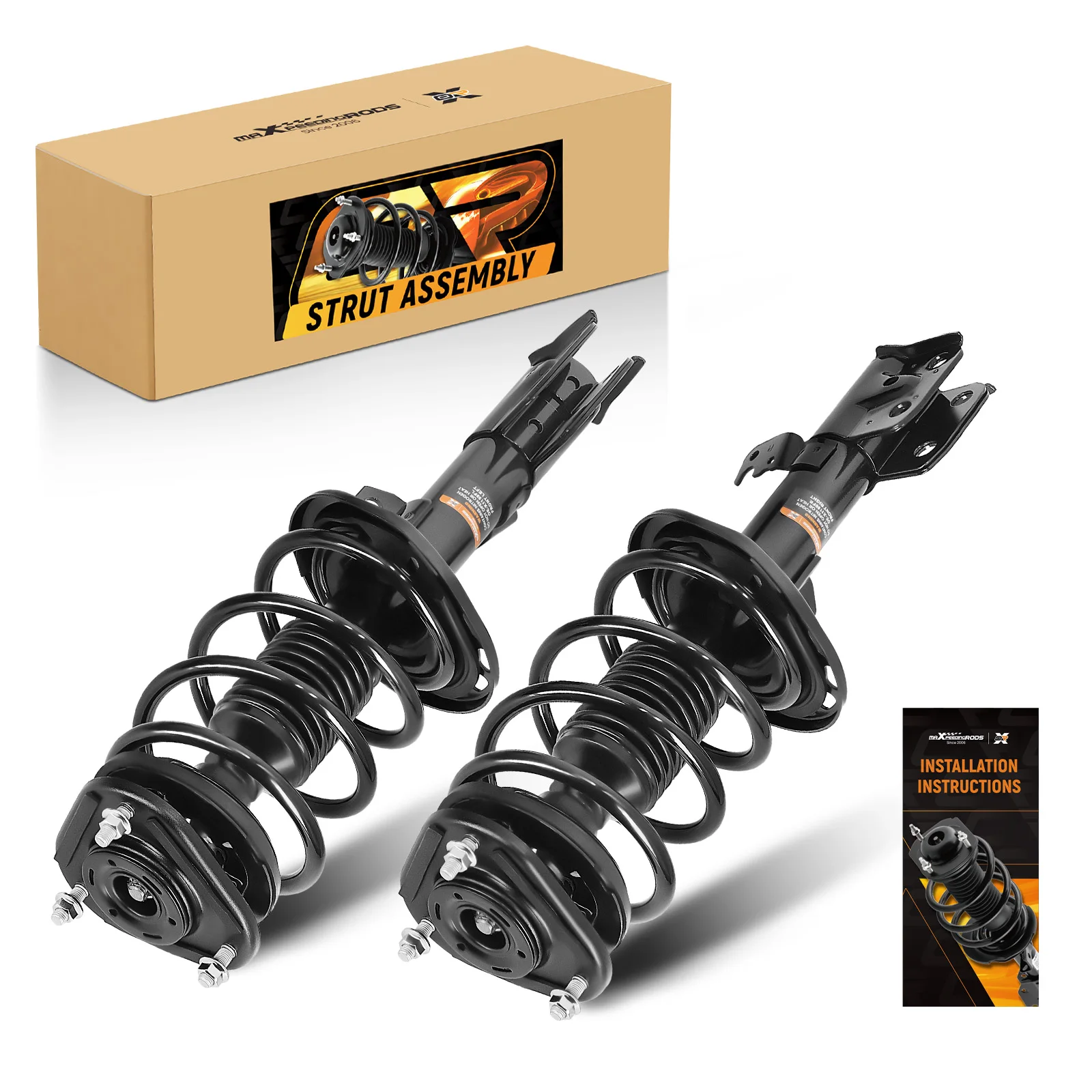MaXpeedingrods New Front Right & Left Struts W/ Coil Spring Assembly for Toyota Corolla 2014-2019 1.8L L4 STREET Use SR4479