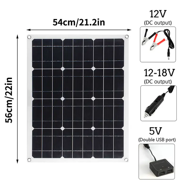 18V Flexible Solar Panel With 800W Capacity Waterproof Monocrystalline Silicon Solar Panel  Home And Outdoor Camping Polar Cells