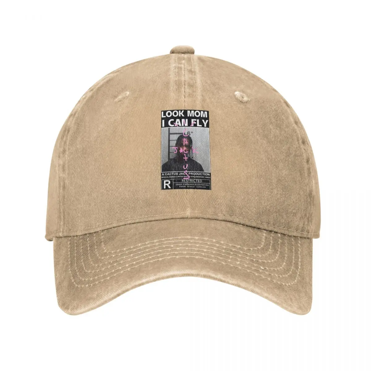 Washed Men's Baseball Cap Travis Look Mom I Can Fly Trucker Snapback Caps Dad Hat A-Astroworld Golf Hats