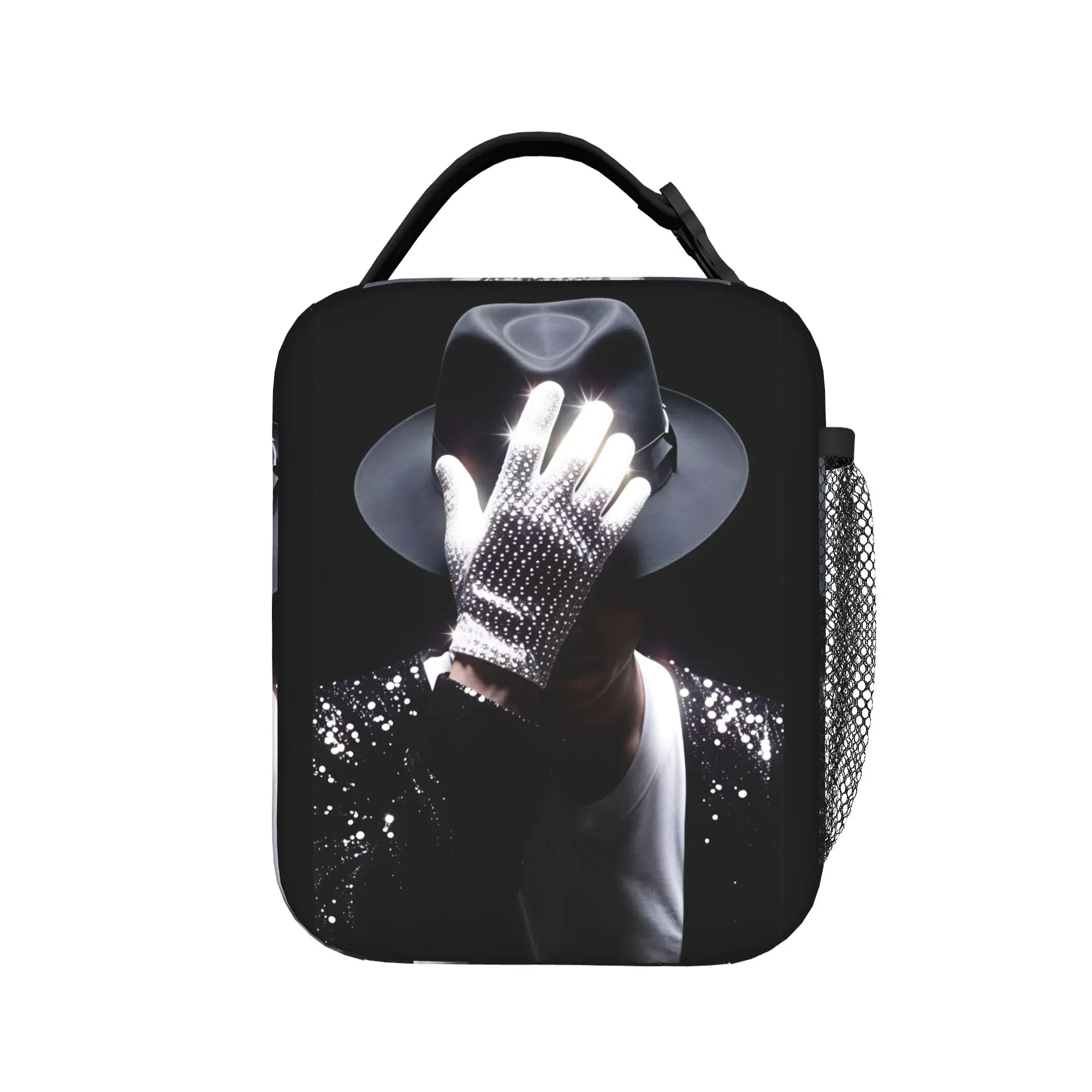 Michael Jackson Lunch Bag  Vintage Lunch Box For Men Travel Portable Insulated Cooler Bag Oxford Custom Thermal Lunch Bags