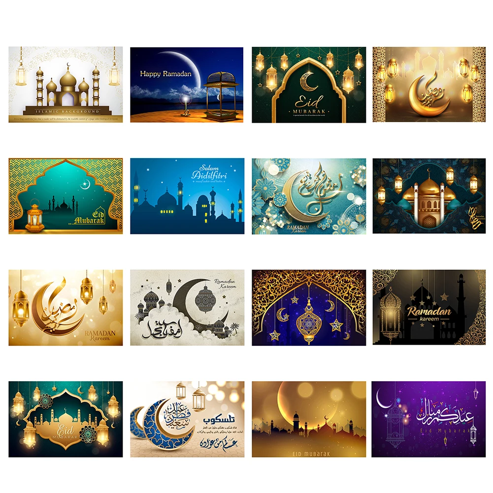 Eid Background Eid Mubarak Ramadan Kareem Backdrop Islam Muslim Party Supplies Ramadan Decoration Moon Star For Eid Al-fitr Gift