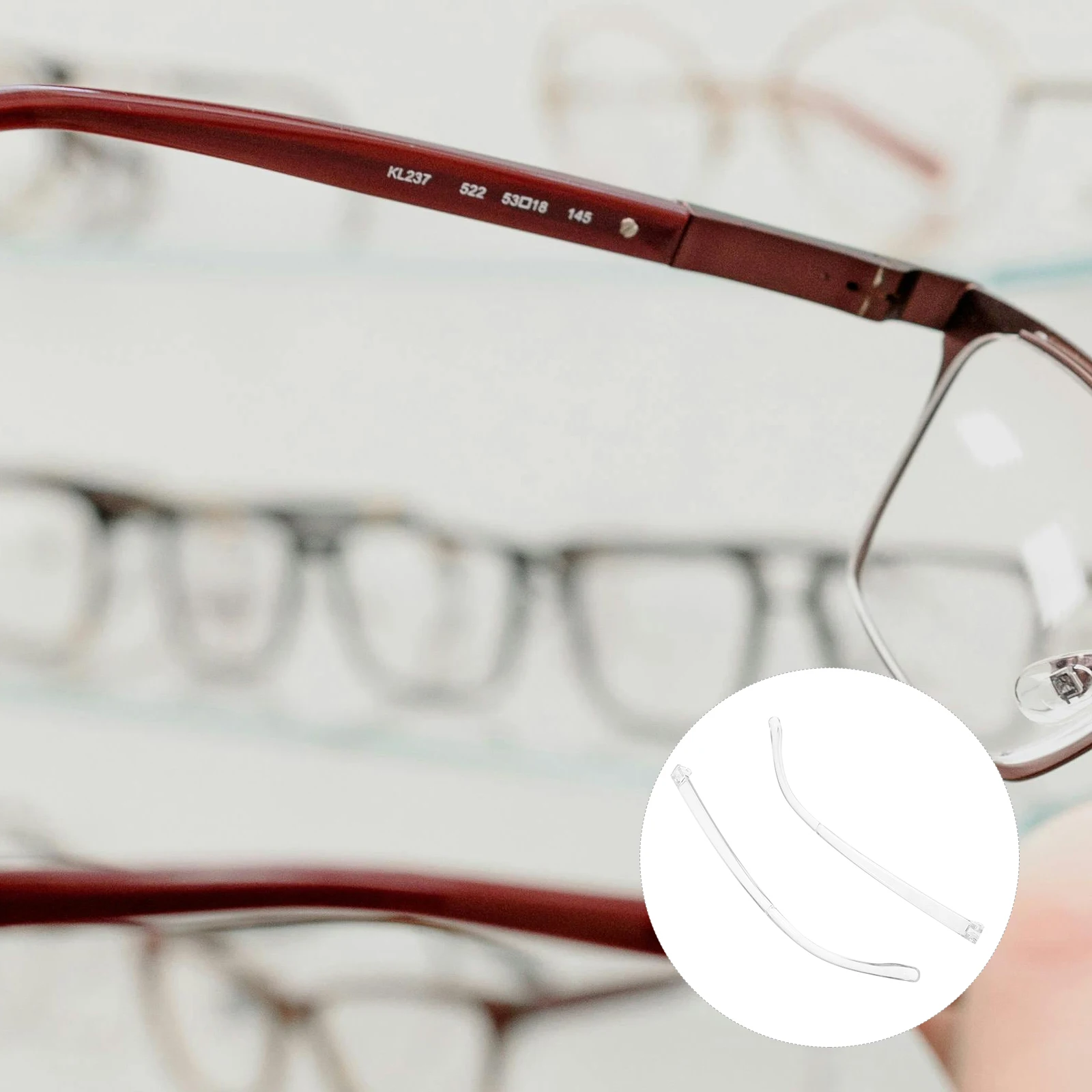 

1Pair Eyeglass Replacement Temple Sturdy Non-Slip Arms for Most Glasses Types Comfortable All-Day Wear Repair Kit