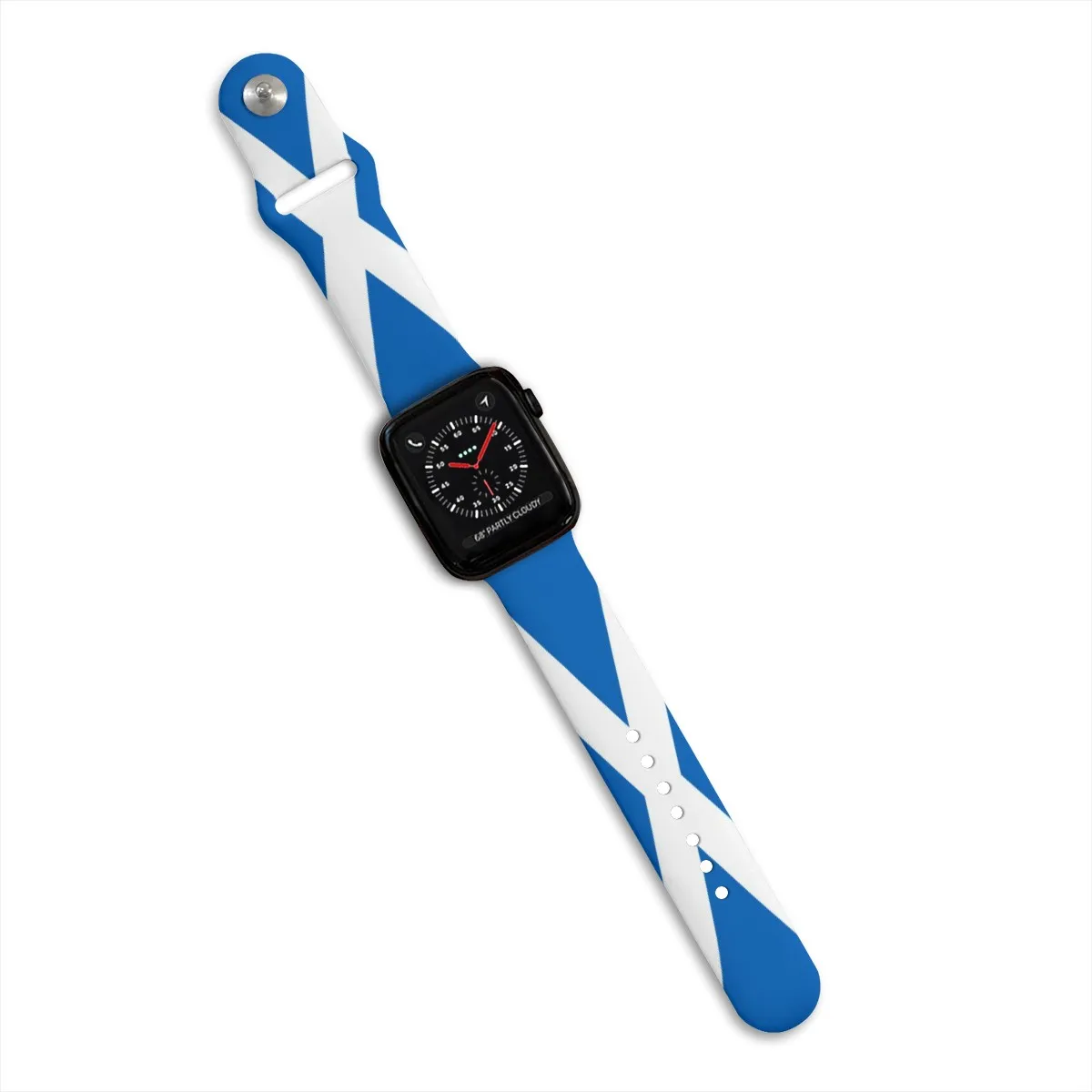 Unisex Flag of Scotland 3D Printing Sport Strap for Apple Watch Band Ultra 2 Silicone WatchBand for Iwatch Series 9 8 7 6 SE 5 4