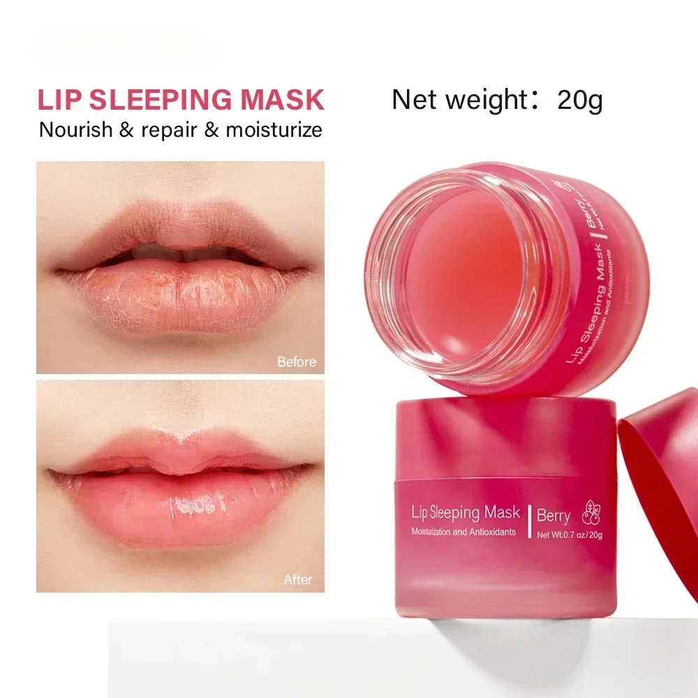 

Moisturizing Sleeping Lip Mask Night Lips Care Maintenance Fades Lip Lines Relieves Lipitis Lip Care Products 20g