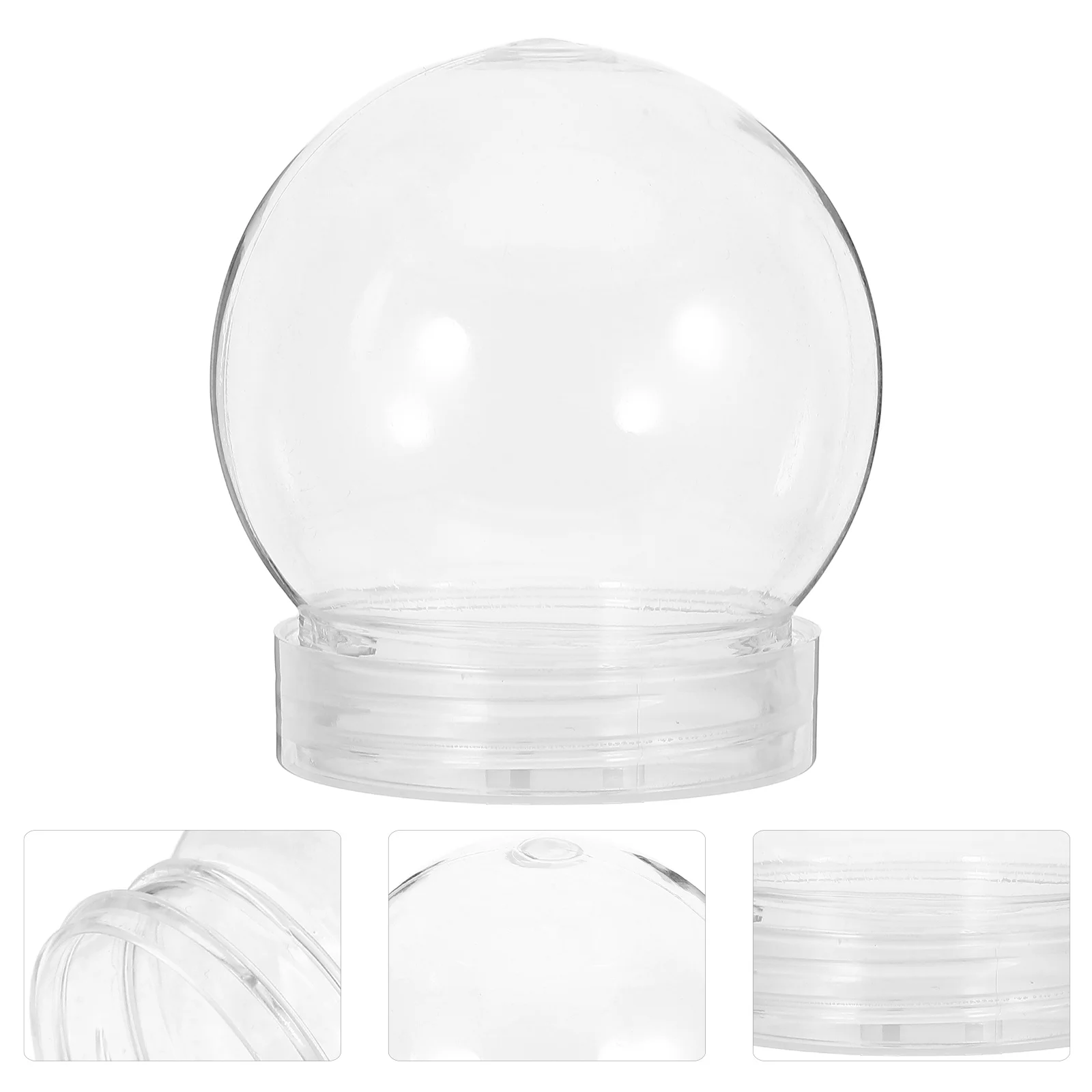 

10Pcs Plastic Globe Candy Containers Clear Transparent Sealed Jars 140Ml for DIY Snow Globe Crafts Party Favors Storage Jars
