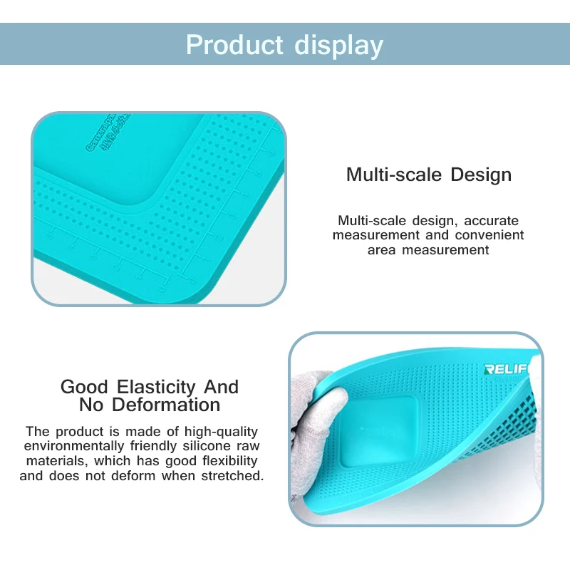 Relife RL-004DM Film Professional Anti-slip Pad Can Be Washed Repeatedly Good Elasticity and No Deformation Silicone Pad