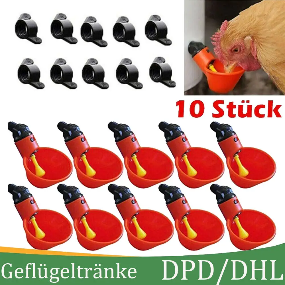 10-piece poultry drinker automatic chicken drinker chicken bird drinker drinking cup