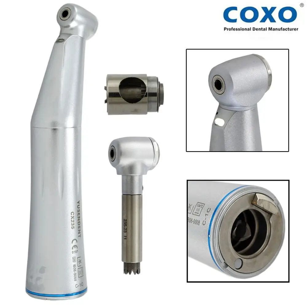 

COXO Dental Fiber Optic Low Speed Handpiece LED Contra Angle 1:1 Inner Water NSK CX235-1C