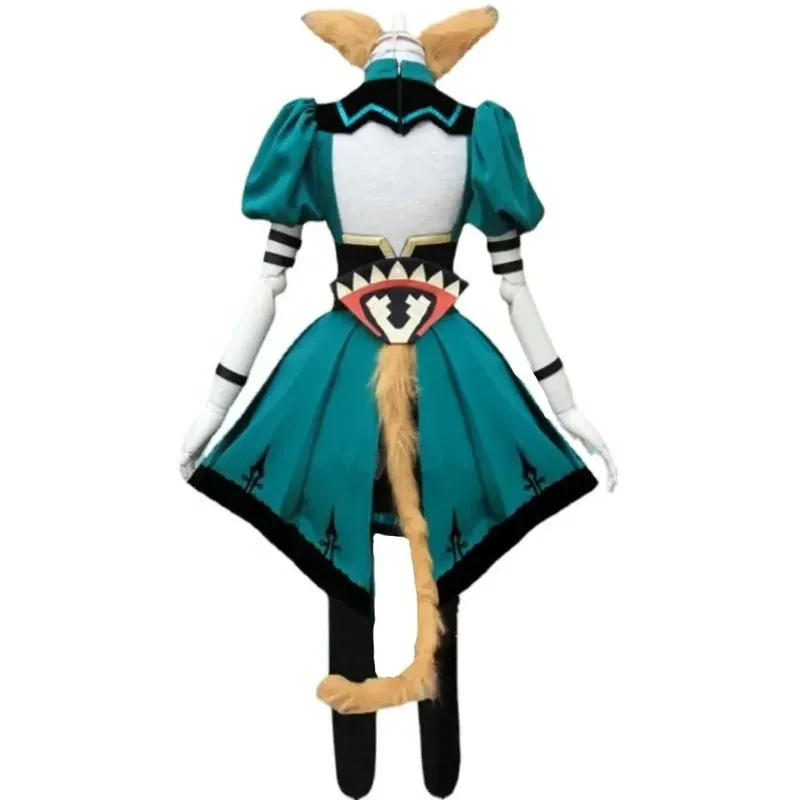 CyAnime Game Fate/Apocrypha Grand Order Atalanta, disfraz de Cosplay, peluca Archer, falda verde, uniforme, conjunto completo, traje de fiesta Sexy para mujer