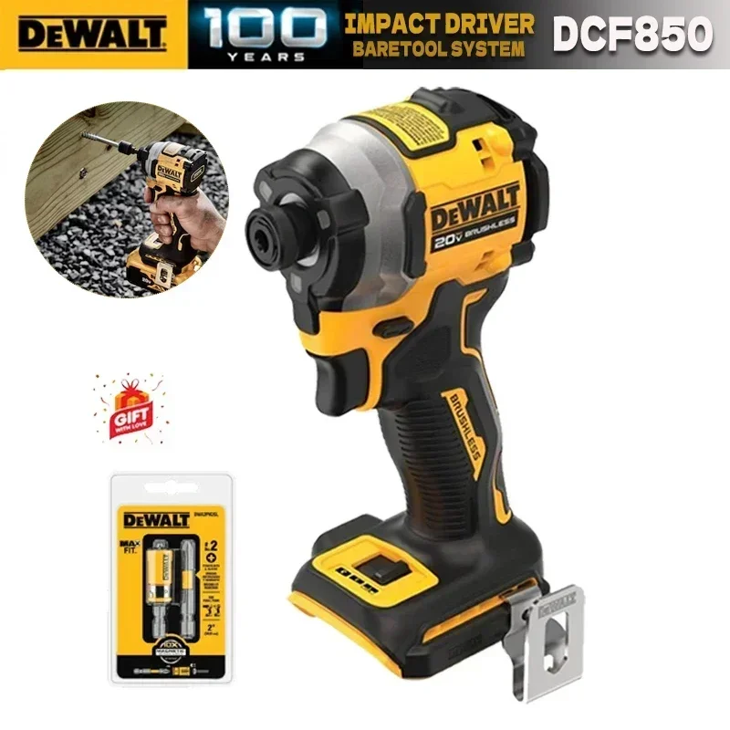 DEWALT 20V DCF850 Cordless Impact Driver Kit Motor 1/4-Inch Electric Screwdriver 205NM Wirless Rechargeable Brushless Power Tool