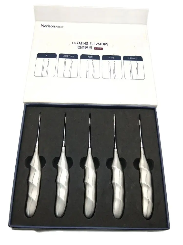 High quality Dental Instruments Merison MY2000 Luxating Tooth Elevators  Set 5 pcs Each