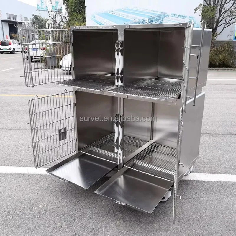 EUR VET Whole 304 Stainless Steel Material CE Certified Class II Veterinary Dog Cages