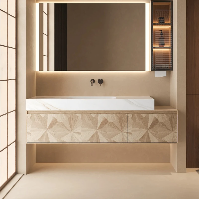 Rectangle Hang Bathroom Mirror Cabinet Waterproof Floating Display Bathroom Cabinet Organizer Luxury Mobiletto Bagno Furniture