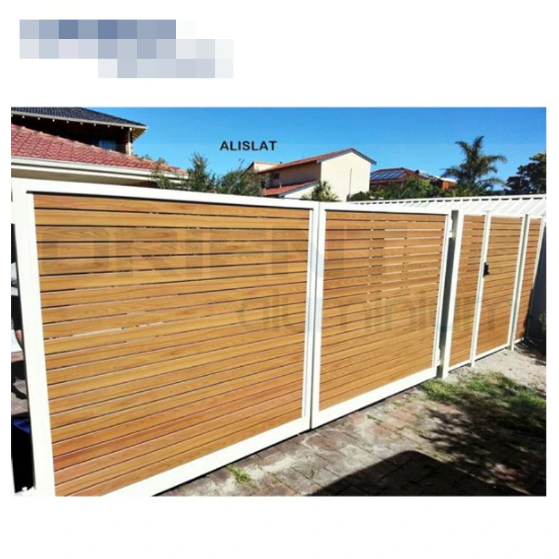 Clôture de confidentialité de balcon en aluminium de jardin, cadre de persienne de contour, barrière