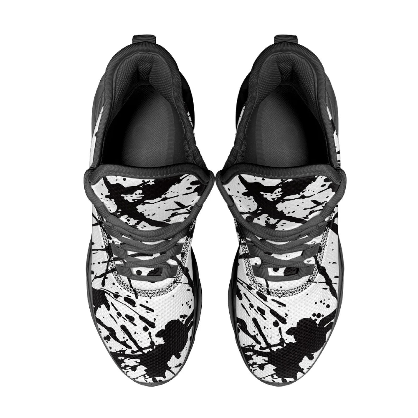 PENSTROLL PENSTROLL Black Ink Splash Men's Running Shoes Mesh & EVA Mens Running Shoes for Daily Workout 2026 New All Season
