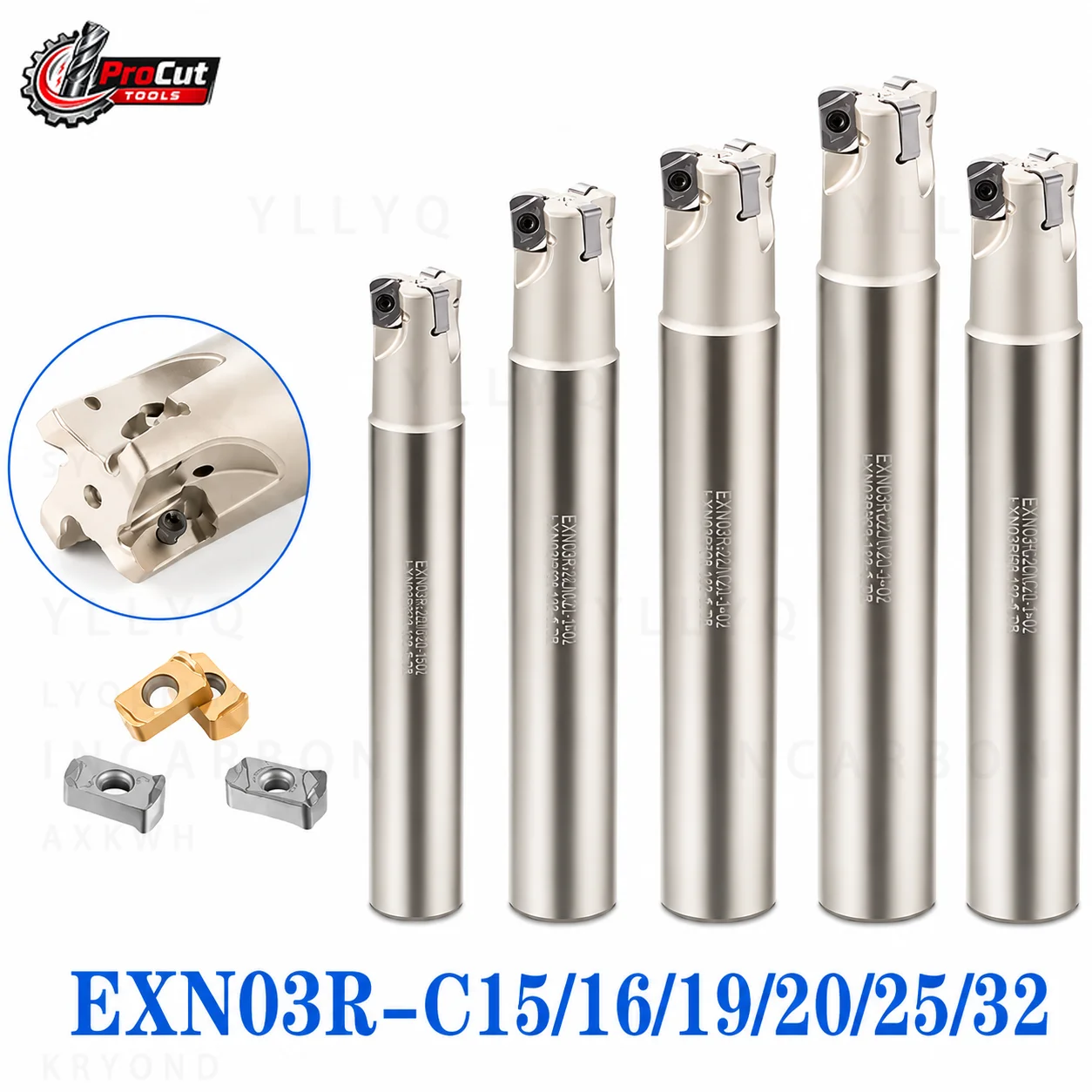 EXN03R Fast Feed Tool Holder C15 C16 C17 C20 C25 C32 Fit LNMU0303ZER LNMU0303 Milling Insert