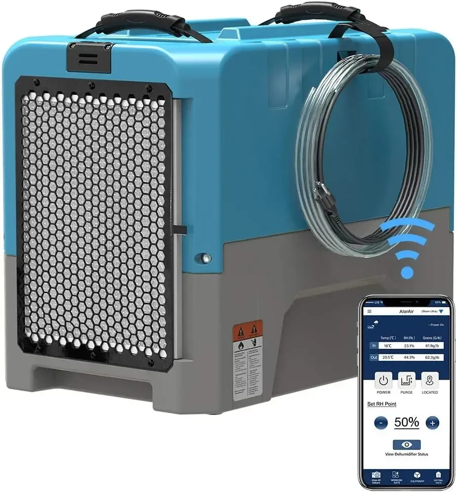 

LGR Smart WiFi Commercial Dehumidifier with Pump up to 180 PPD (Saturation) 5 Years Limited Warranty Industrial Dehumidifiers