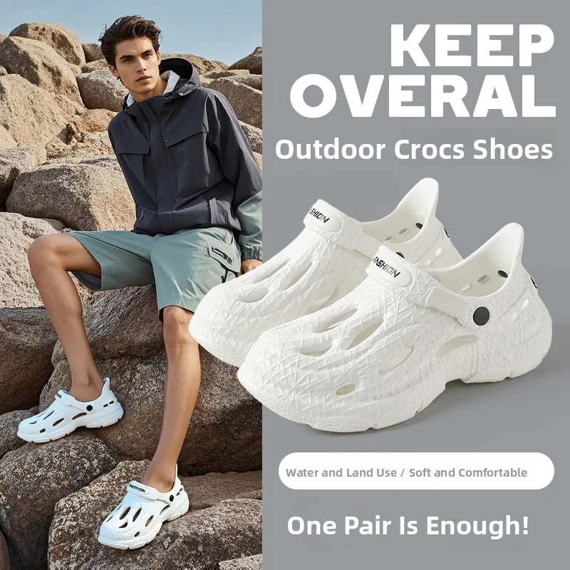 

Men's Driving Anti-Slip Hole Hole Shoes New Stream Crossing Water Shoes Quick Dry Breathable Outdoor Fishing Sandals Casual E...