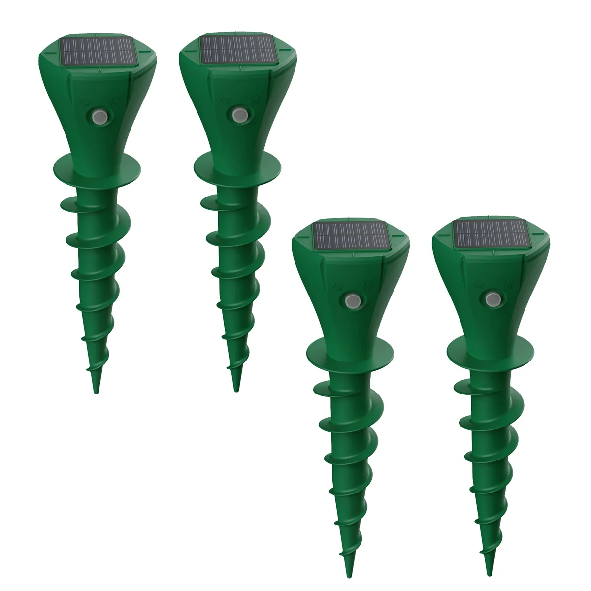 Durable Mole Repellent for Lawns Gopher Screw Repeller Solar Powered Outdoor Groundhog Deterrent Vibration Stakes - Quiet