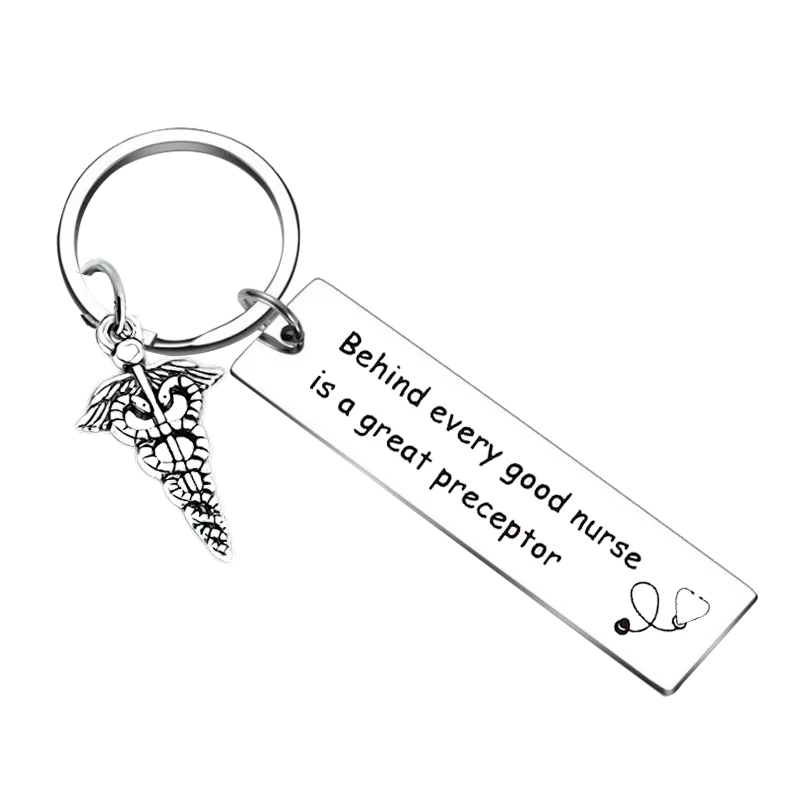 New Nurse Preceptor Key Chain Ring Nurse Appreciation keychains pendant Nursing Gift Nurse Teacher Gift Nurse Thank You Gift