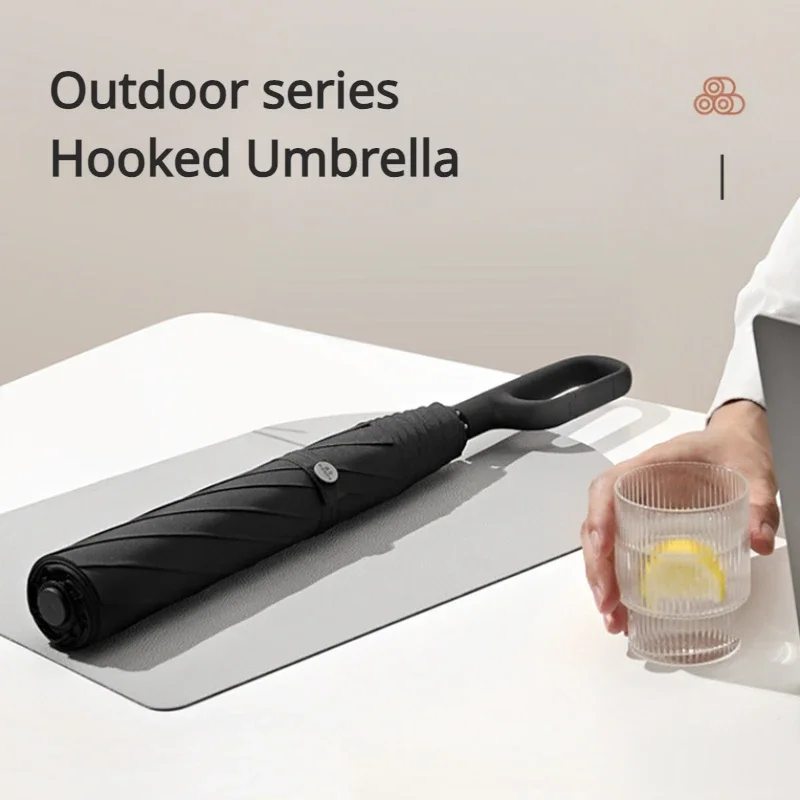 

Handheld Foldable Automatic Umbrella Waterproof and Windproof Stainless Steel Skeleton Outdoor Rain and Shine Dual Use Business