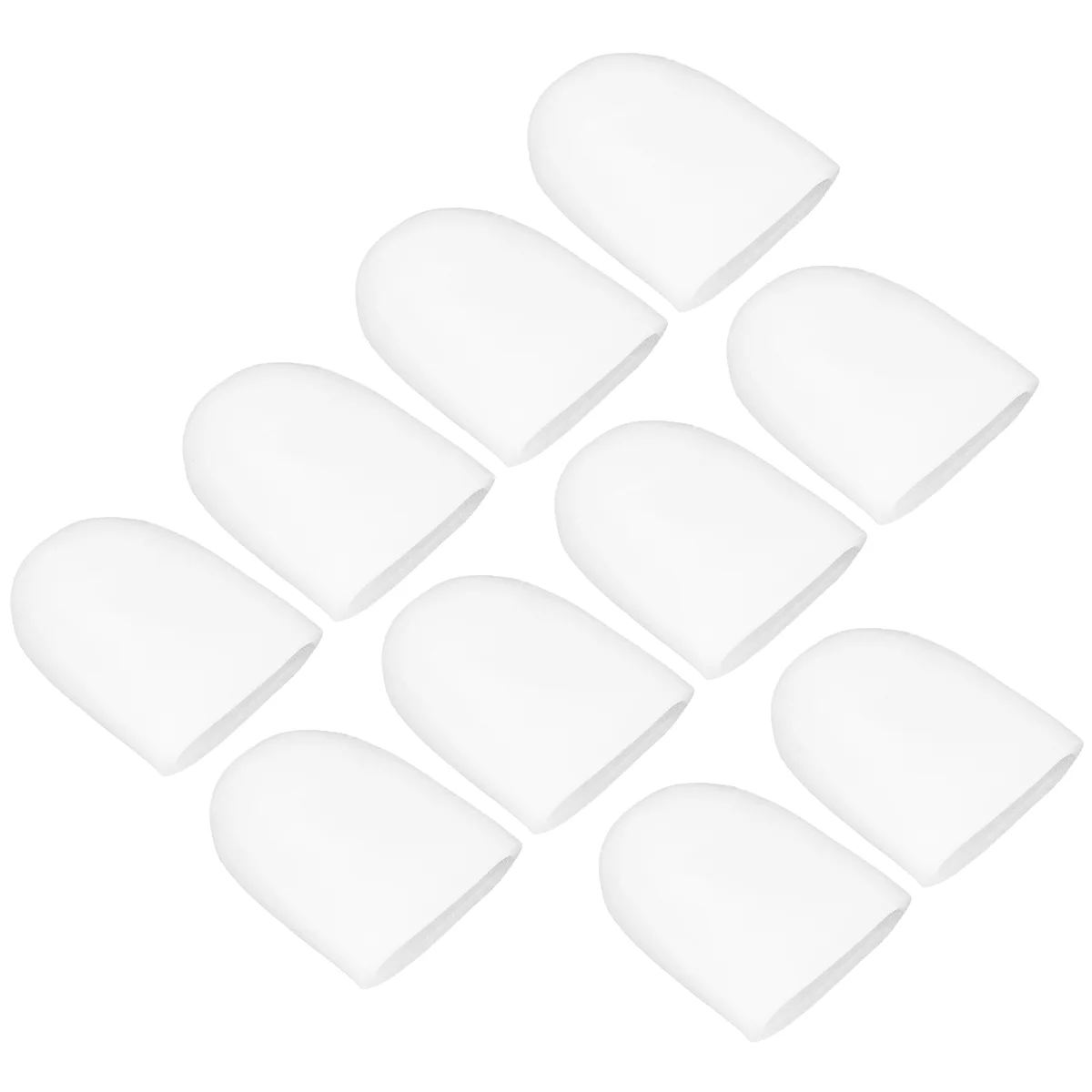 10 Pcs Gel Finger Caps Corn Relief Toe Separators Dividers Protector Covers Women's