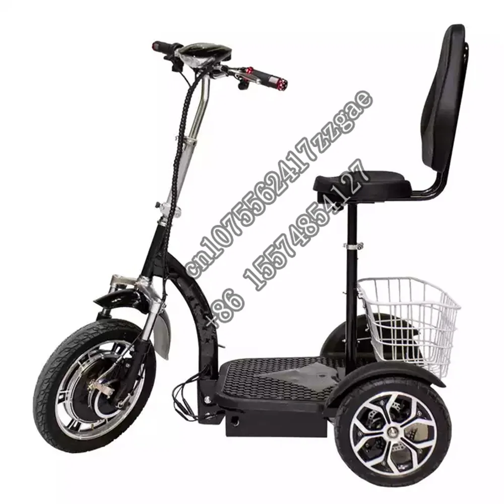 

China Supplier Wholesale 3 Wheel Three Wheeled Foldable Adult Folding Elderly Disabled Handicapped E Electric Mobility Scooter