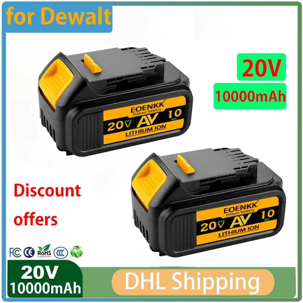 

New DCB200 10.0Ah Lithium Replacement Battery For Dewalt DCB182 DCB201 DCB205 Battery Compatible 20V 10.0Ah Battery for DeWalt