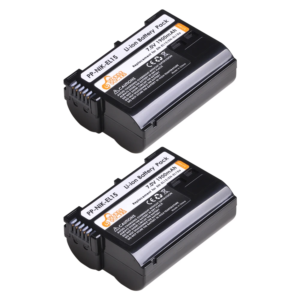 EN-EL15C Battery For Nikon Pickle Power 1900mAh en el15c Rechargeable Li ion Batteries For Nikon Z5 Z6 II Z7II D850 D500 D7500