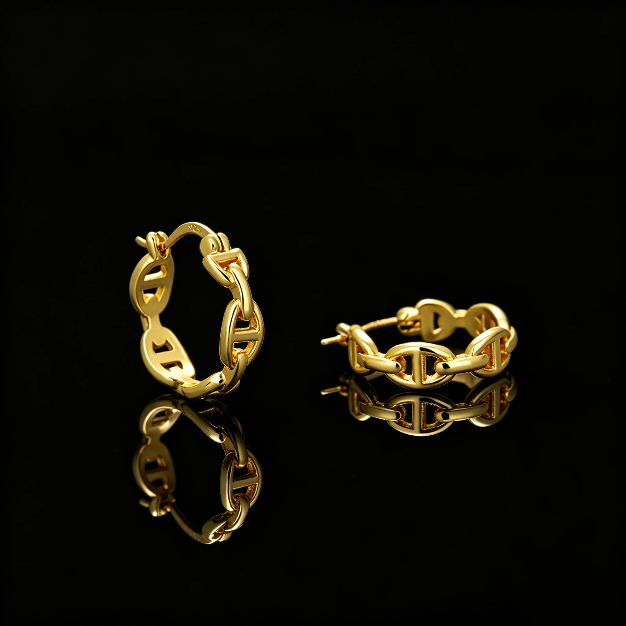Vintage Hohle Kreis-Ohrclips S925 Silber Tägliche Ohr-Accessoires – Detail 3